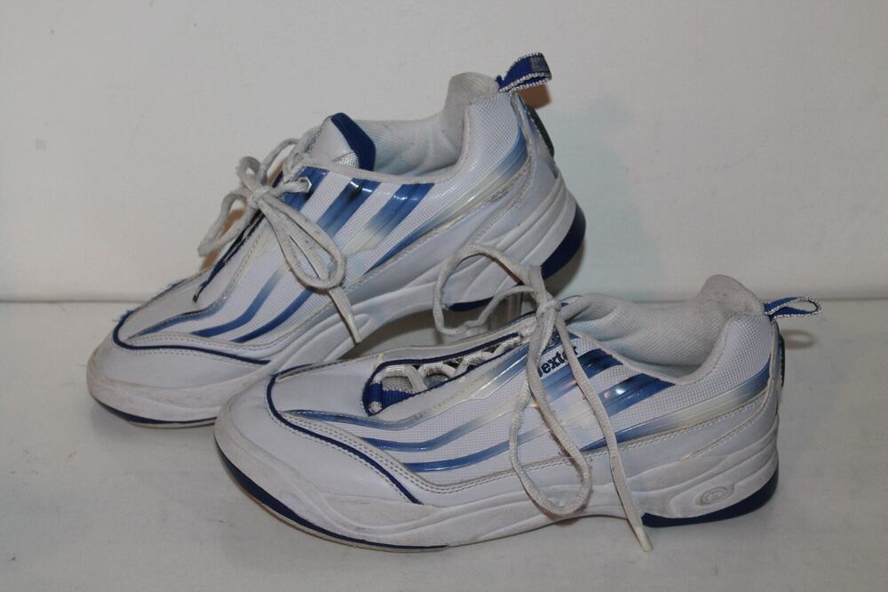 Dexter Ten Pin Bowling Shoes, #B4012-8, White/Blue, Leather, Women's Size 10